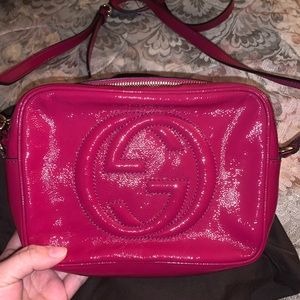SOLD!! fuchsia Gucci Soho bag
